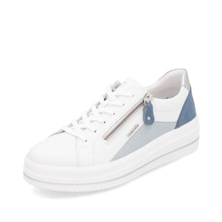 Dublin D1C - White/Blue Leather