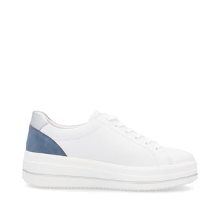 Dublin D1C - White/Blue Leather
