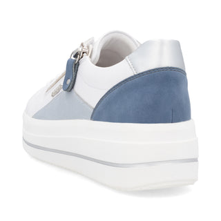 Dublin D1C - White/Blue Leather