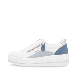 Dublin D1C - White/Blue Leather