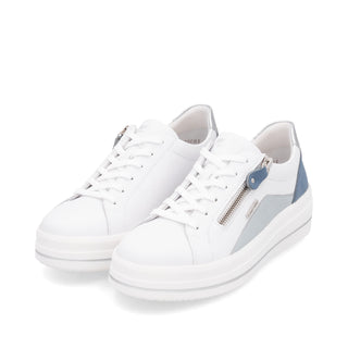 Dublin D1C - White/Blue Leather