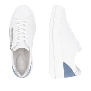 Dublin D1C - White/Blue Leather