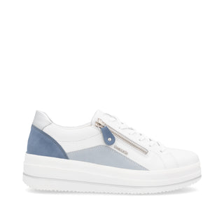 Dublin D1C - White/Blue Leather